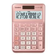 CASIO - Calculadora de Escritorio Casio MS-120FM-PK de 12 digitos rosa metalico costo venta y margen doble alimentacion