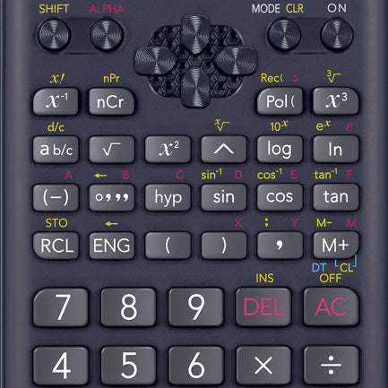 CASIO - Calculadora Cientifica Casio 240 funciones FX-82MS-2 para primaria y secundaria negro 2 lineas de visualizacion SVPAM