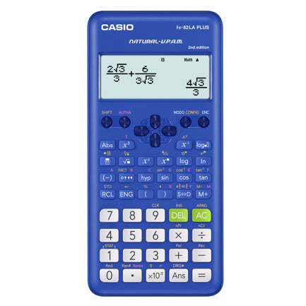CASIO - Calculadora Cientifica Casio mas de 250 funciones FX-82LAPLUS2 para primaria y secundaria azul 4 lineas VPAM