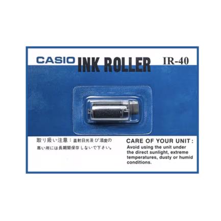 CASIO - Rodillo Entintador Casio IR40 de 1 color negro para calculadoras con impresor tipo Sumadora