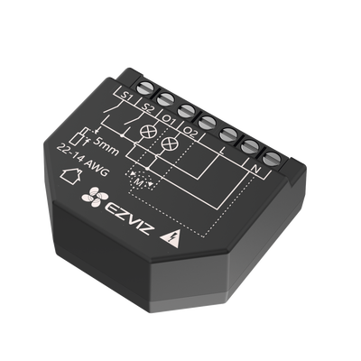EZVIZ - Relevador Wi-Fi  Inteligente / 2 Salidas Para 2 Apagadores / Ideal Para Control de Iluminación / Control Remoto / Horarios Personalizados / Registro de Consumo / 110-240VCA