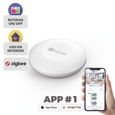 EZVIZ - Botón de Emergencia Inalambrico / Compatible con Kit de Alarmas EZVIZ / Protocolo Zigbee