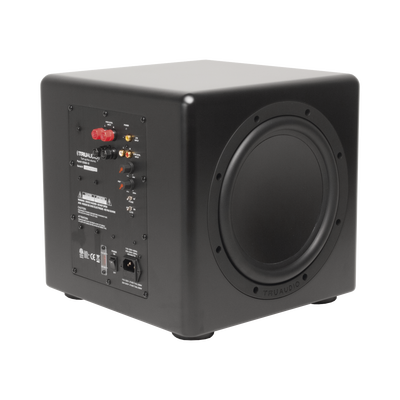 TRUAUDIO - Subwoofer compacto de 12 in |  2 radiadores pasivos | amplificador interno de 350W