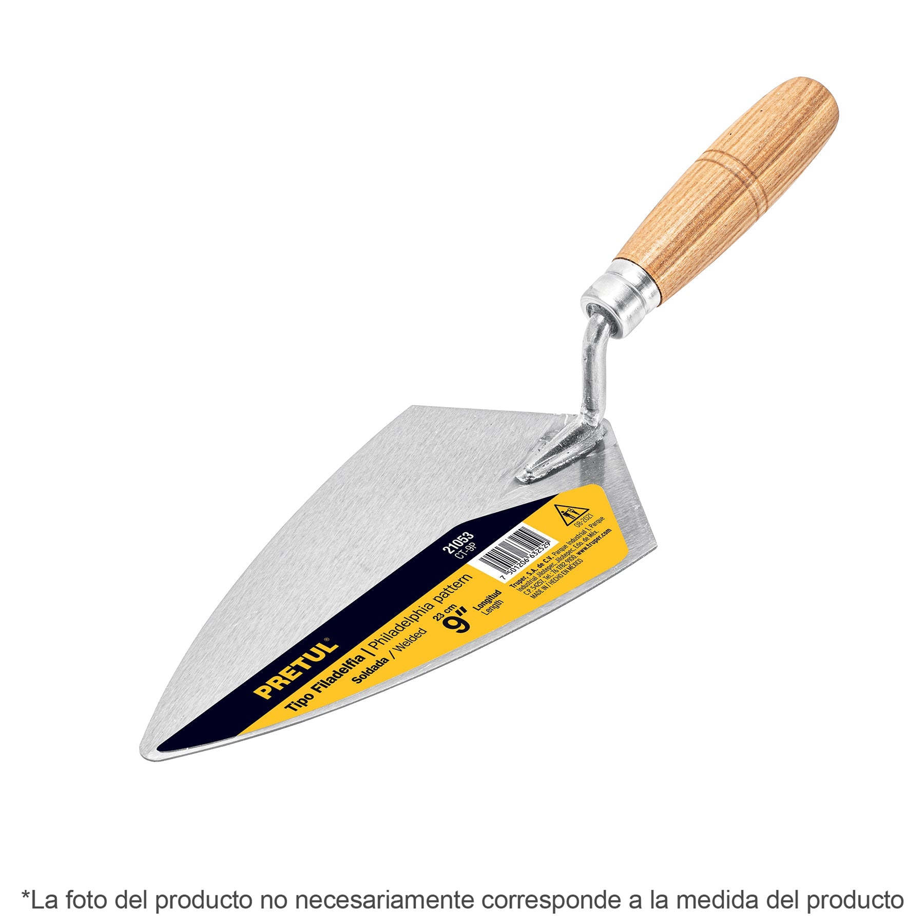 Cuchara para albañil 10' tipo Filadelfia, PRETUL