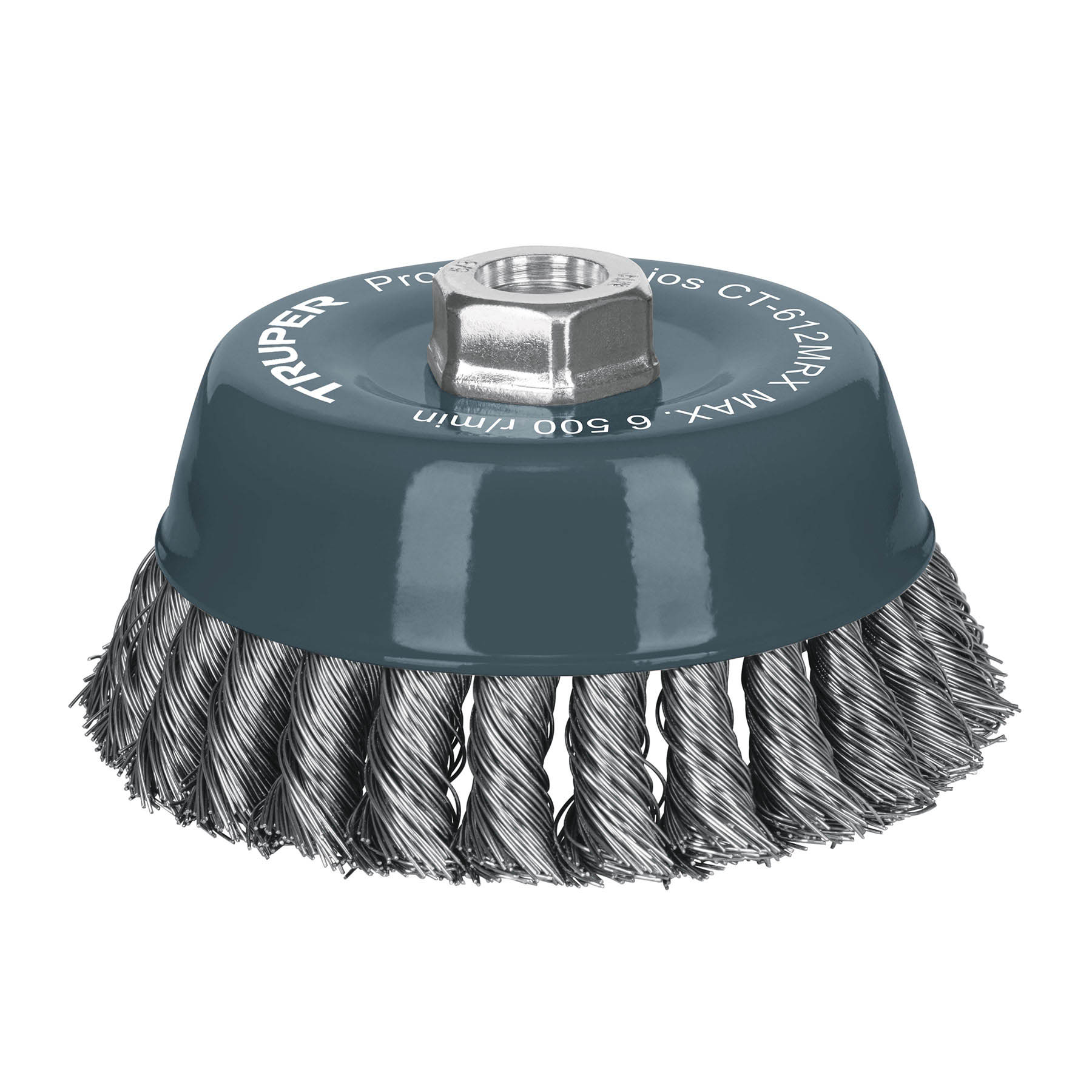 Carda copa 5' alambre trenzado grueso, Multi-rosca, Truper