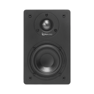 TRUAUDIO - Altavoz de Estantería | Woofer  de 4'' | Tweeter de 1 | Acabado negro mate | 40 watts | 8ohms