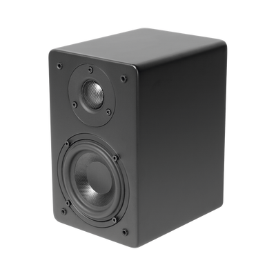 TRUAUDIO - Altavoz de Estantería | Woofer  de 4'' | Tweeter de 1 | Acabado negro mate | 40 watts | 8ohms