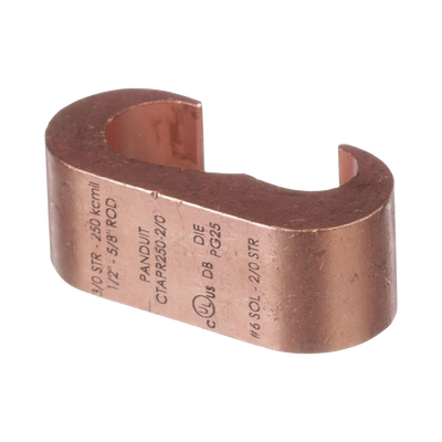 PANDUIT - Conector de compresión a tierra de cobre Panduit CTAPR2/0-2-L, 1Pz