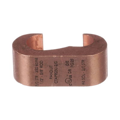 PANDUIT - Conector de compresión a tierra de cobre Panduit CTAPR2/0-2-L, 1Pz
