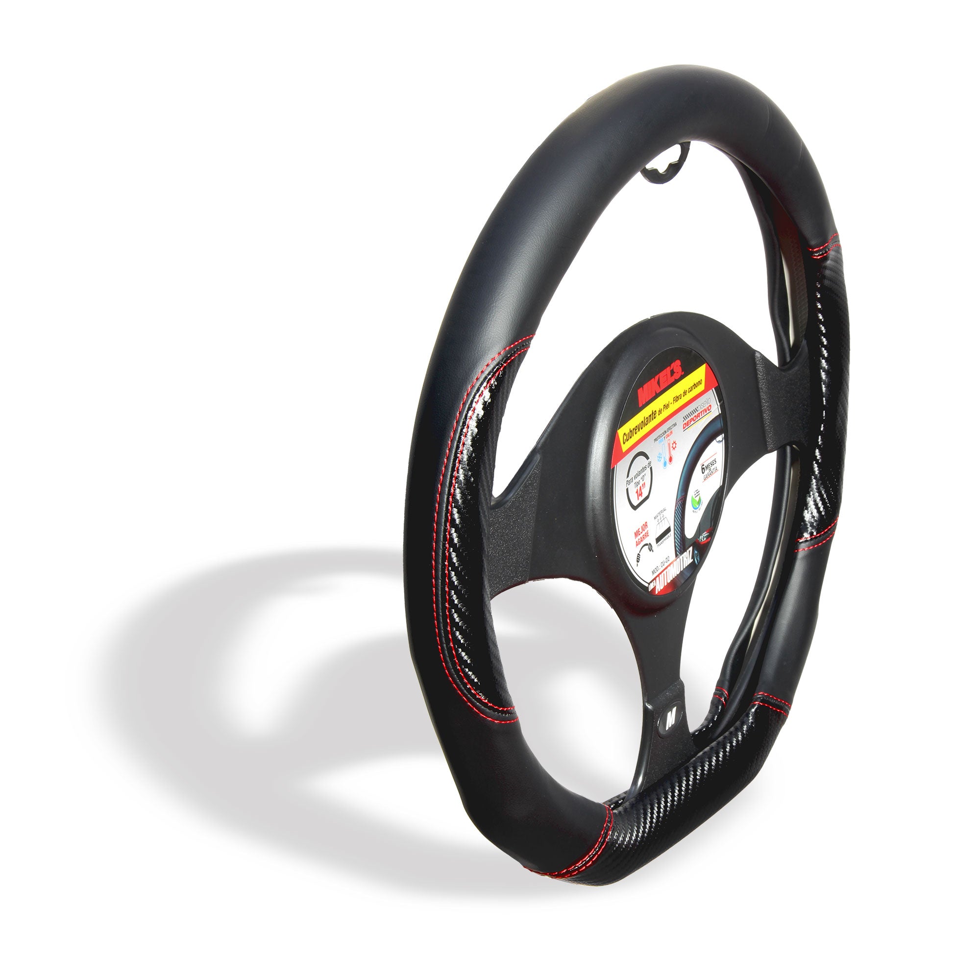 Cubrevolante de piel, fibra de carbono forma "D"