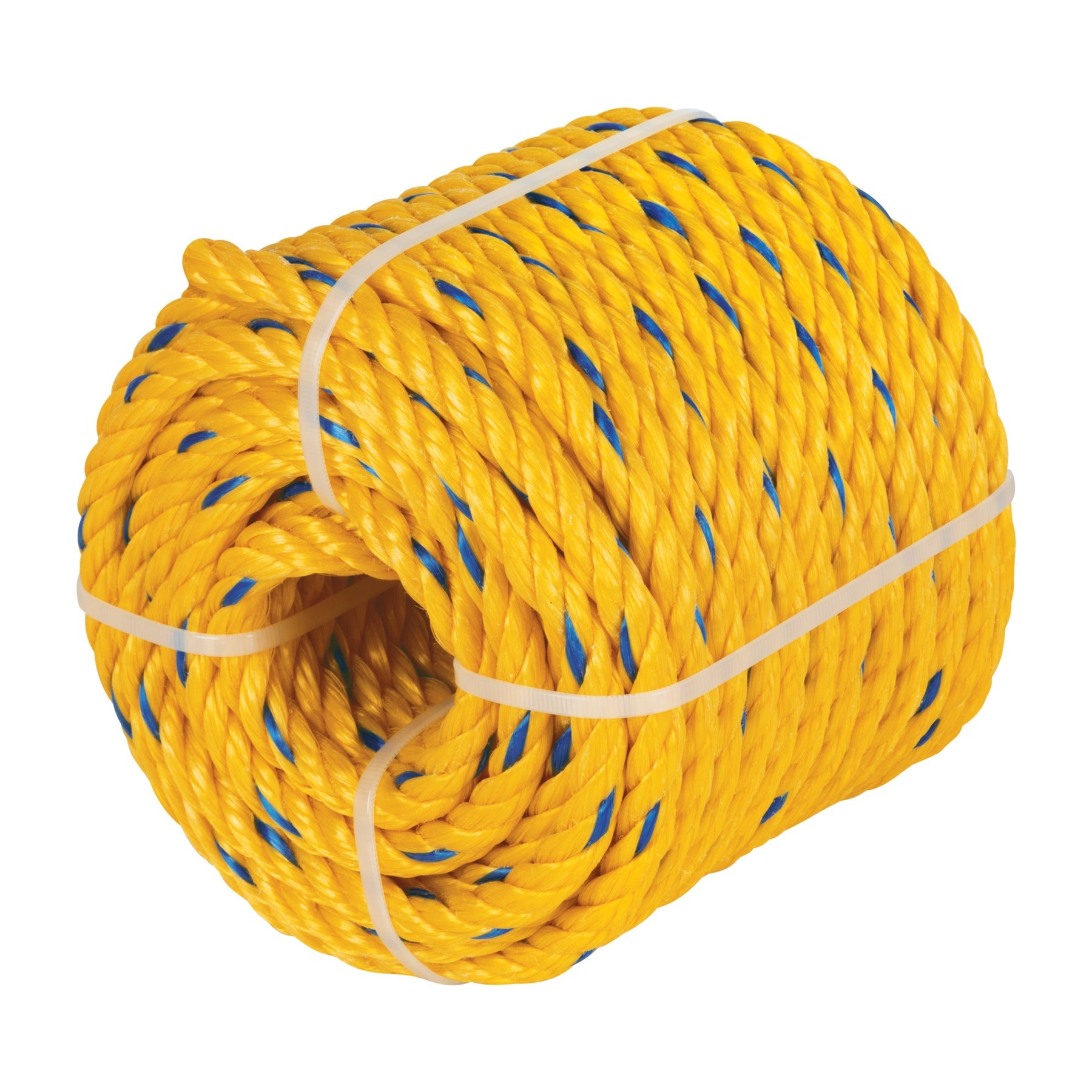 Kilo de cuerda amarilla de polipropileno 10 mm, rollo 1kg