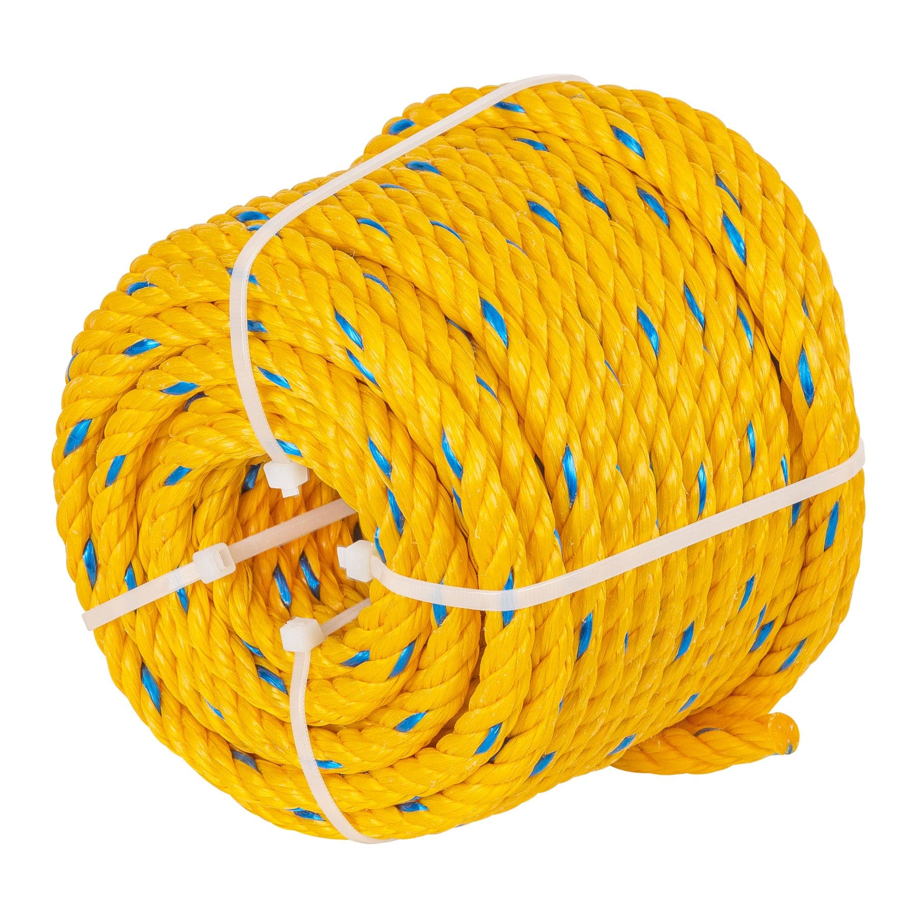 Metro de cuerda amarilla de polipropileno 10 mm, rollo 22m