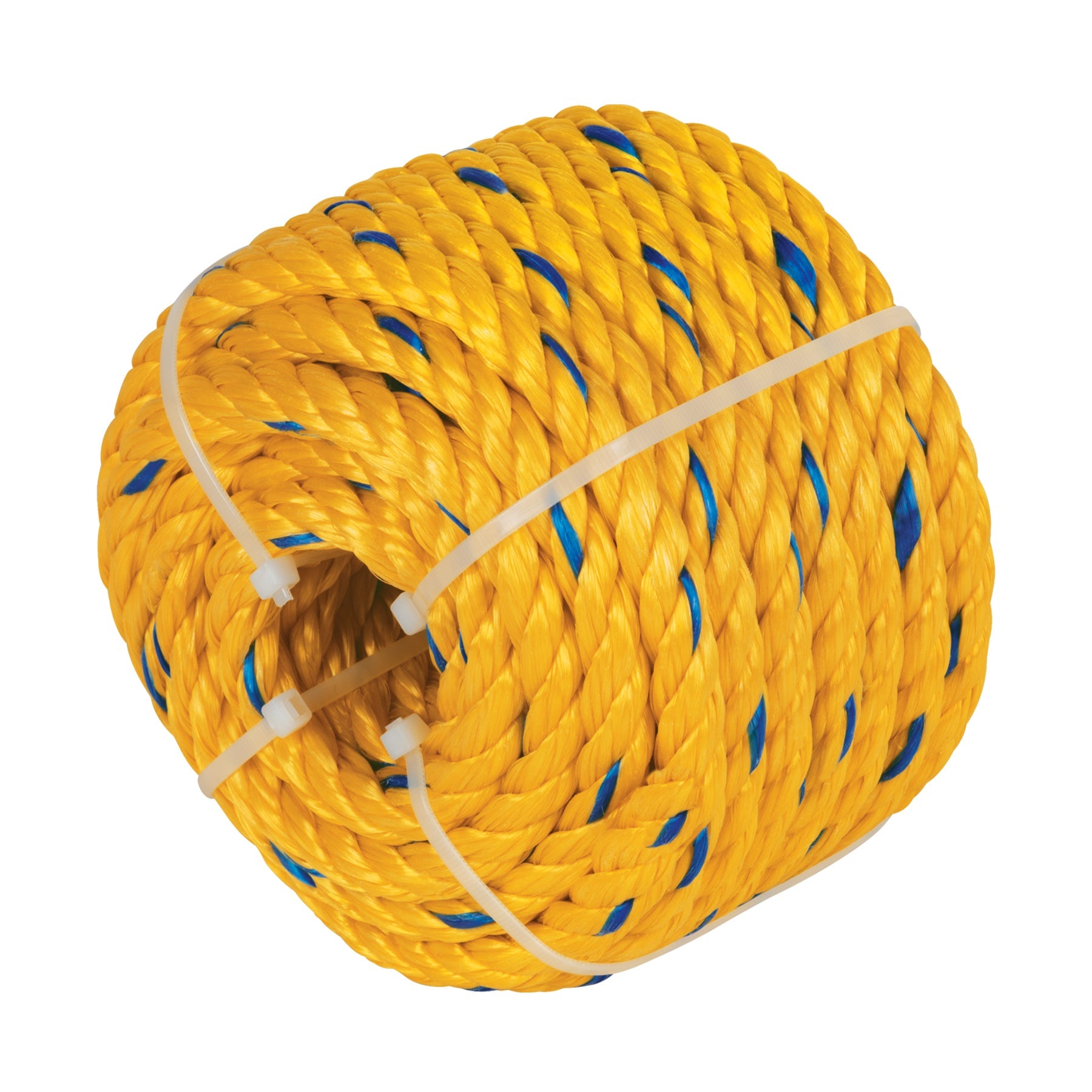 Kilo de cuerda amarilla de polipropileno 13 mm, rollo 1kg