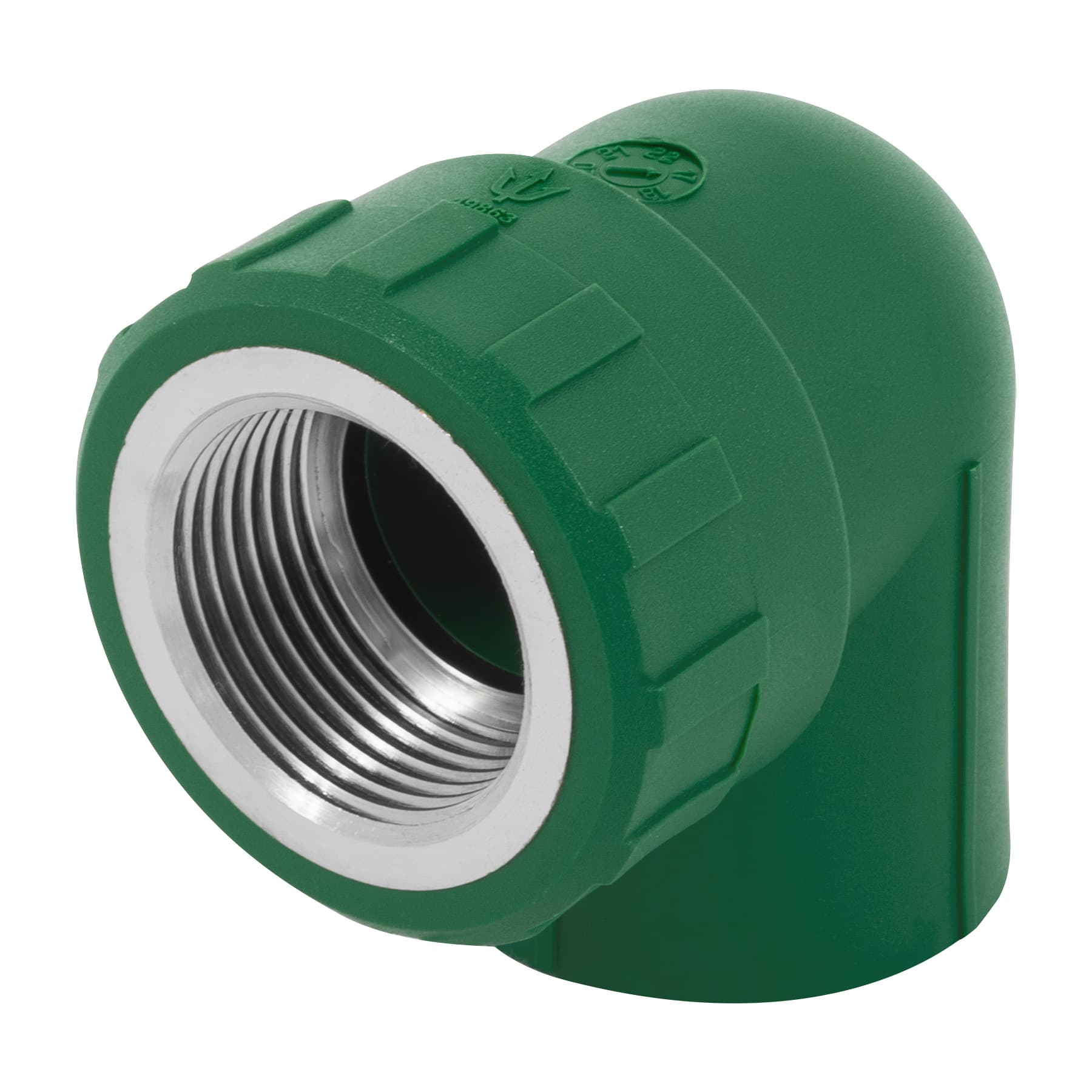 Codo 90° PPR,  1", rosca hembra con inserto metalico, Foset
