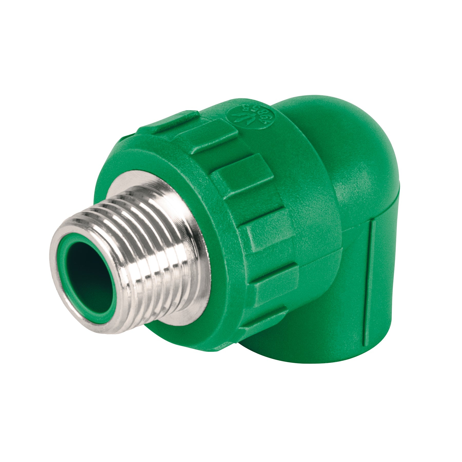 Codo 90° PPR,  1/2", rosca macho con inserto metálico, Foset
