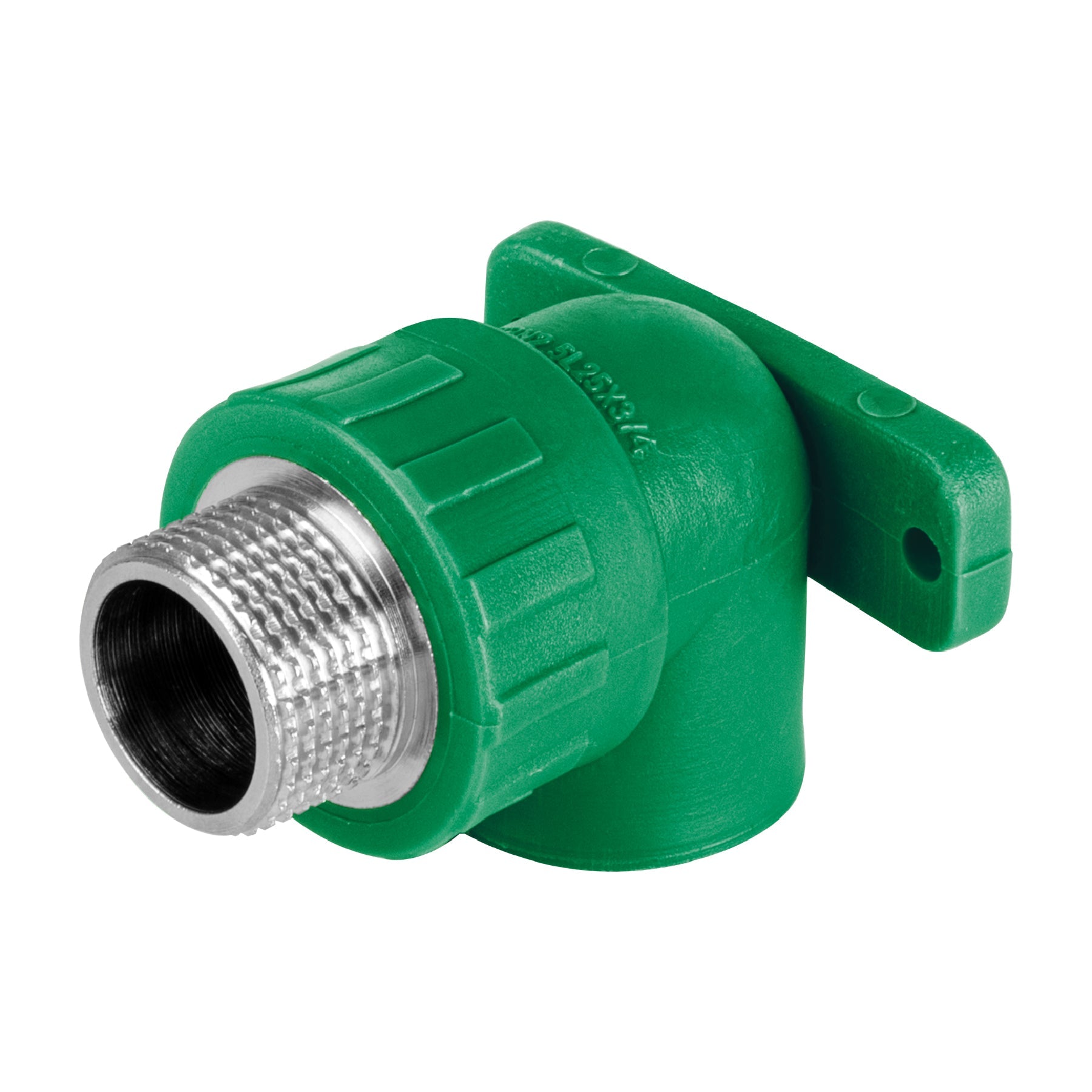Codo oreja 90 PPR, 3/4', macho con inserto metalico, Foset