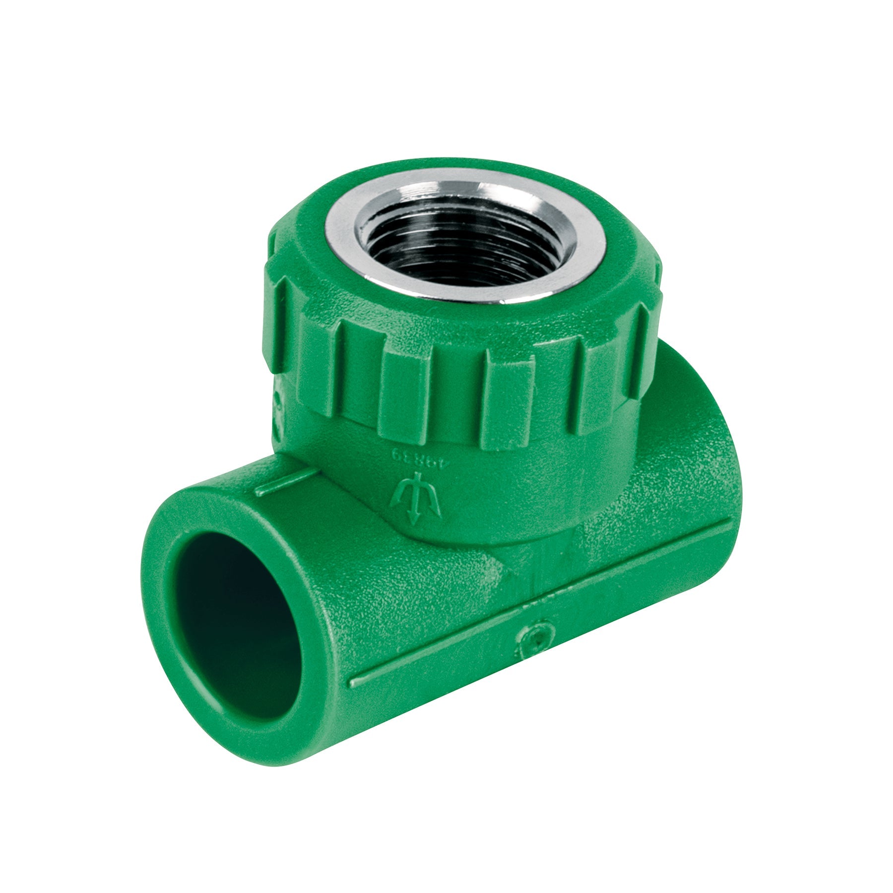 Tee hembra de PPR 1/2' con inserto metalico, Foset