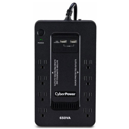 CYBERPOWER - UPS Cyberpower 650VA 360W Standby Gabinete Compacto 8NEMA 5-15R
