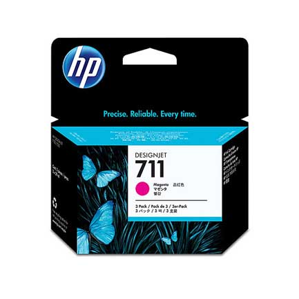 HEWLETT PACKARD - Tinta HP LF 711 Magenta 3Pack DesignJet