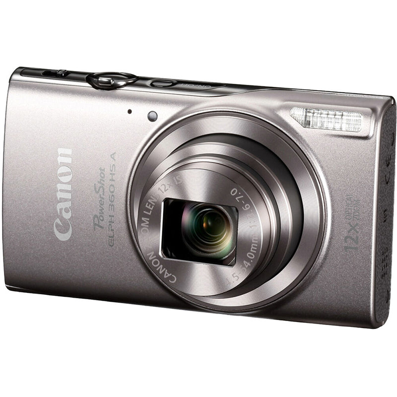 CANON - Camara Canon Powershot ELPH 360HS A Color Plata con Zoom Óptico de 12x / 20MP y conexión WIFI / NFC