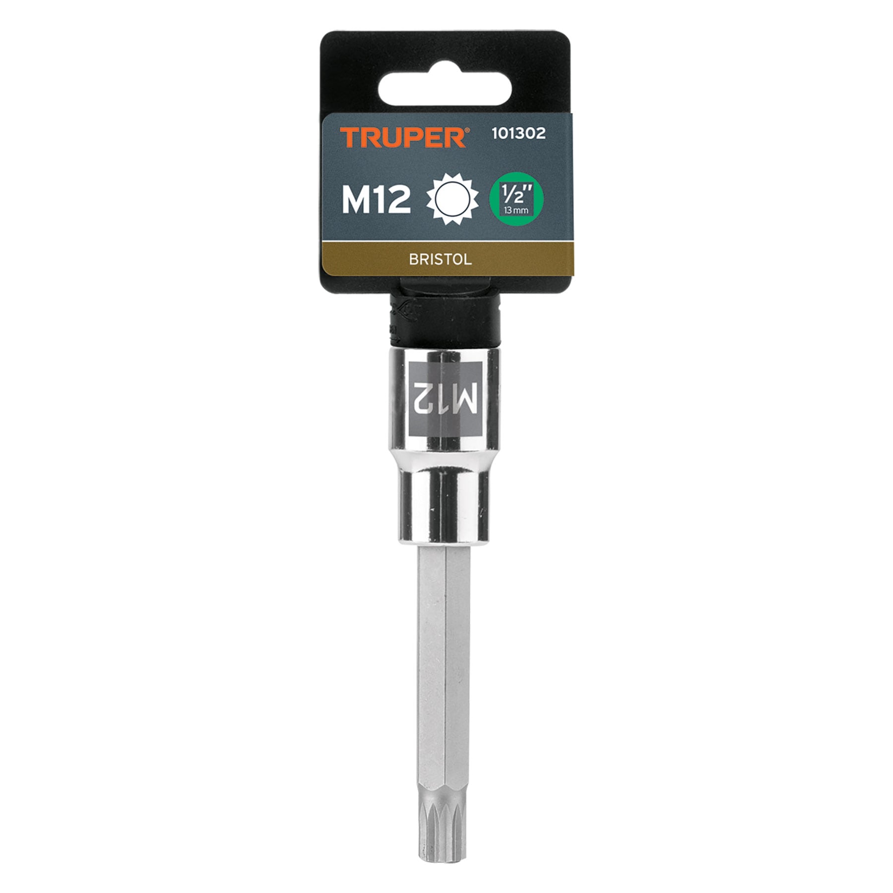 Dado punta larga bristol M10, cuadro 1/2', Truper