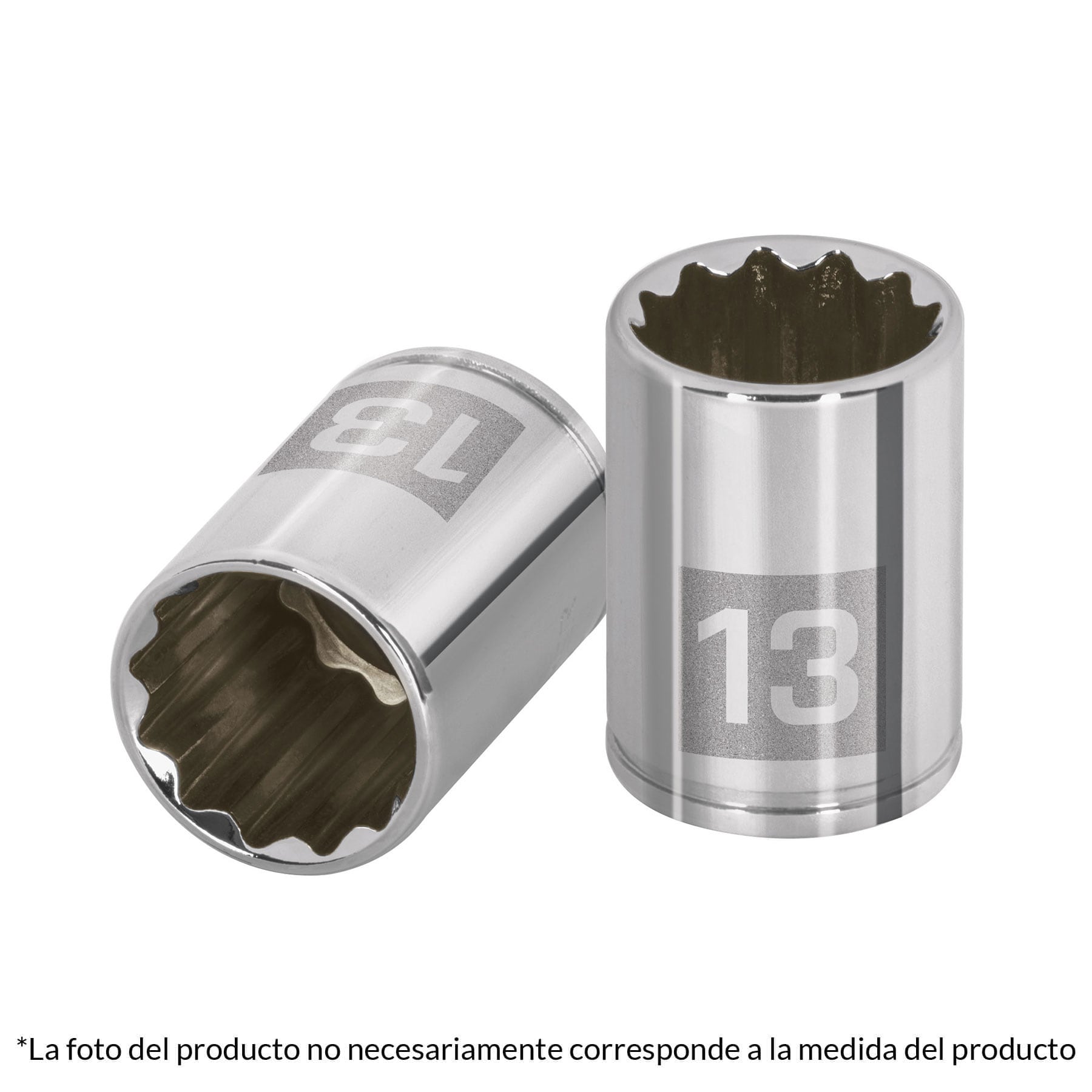 Dado de 6 mm, 12 puntas, cuadro 1/4', Truper