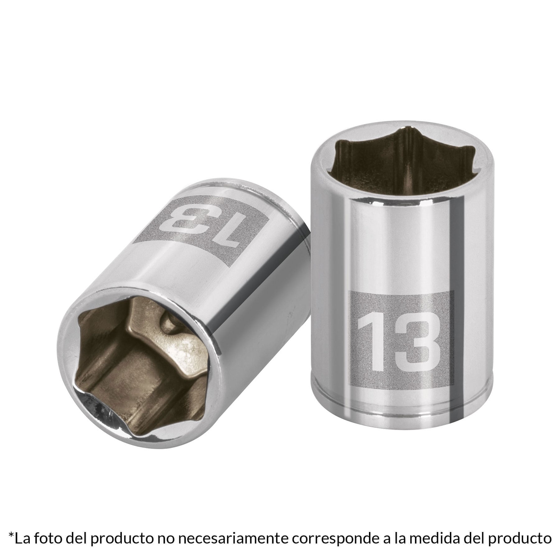 Dado de 14 mm, 6 puntas, cuadro 1/4', Truper