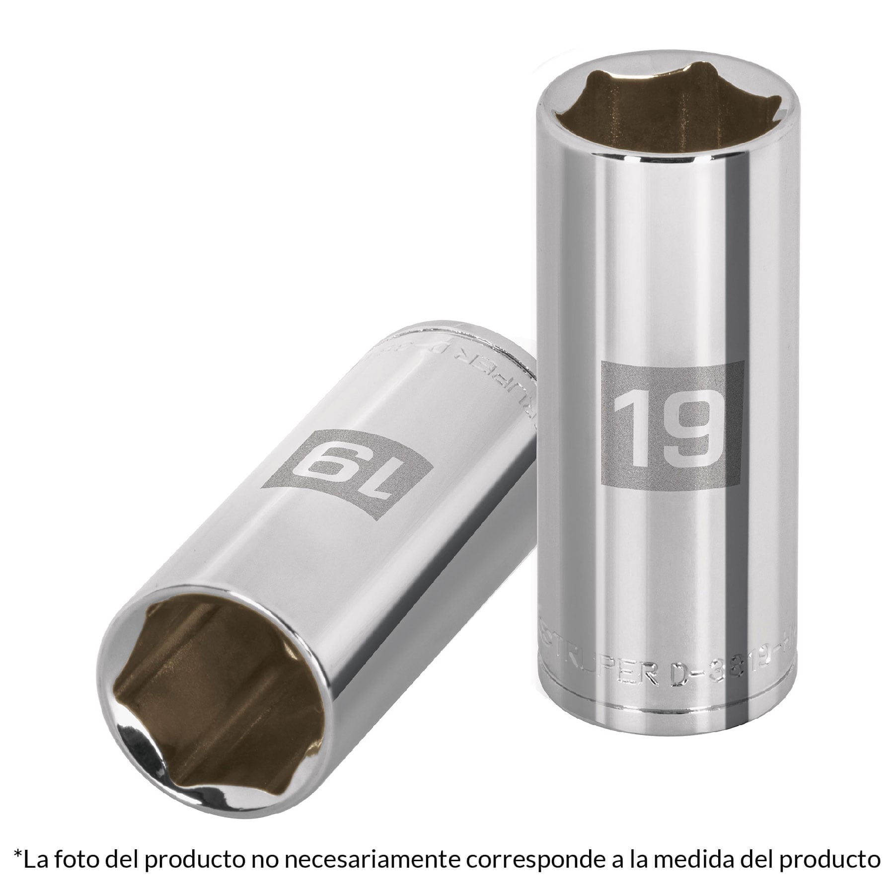 Dado largo de 1/4', 6 puntas, cuadro 3/8', Truper
