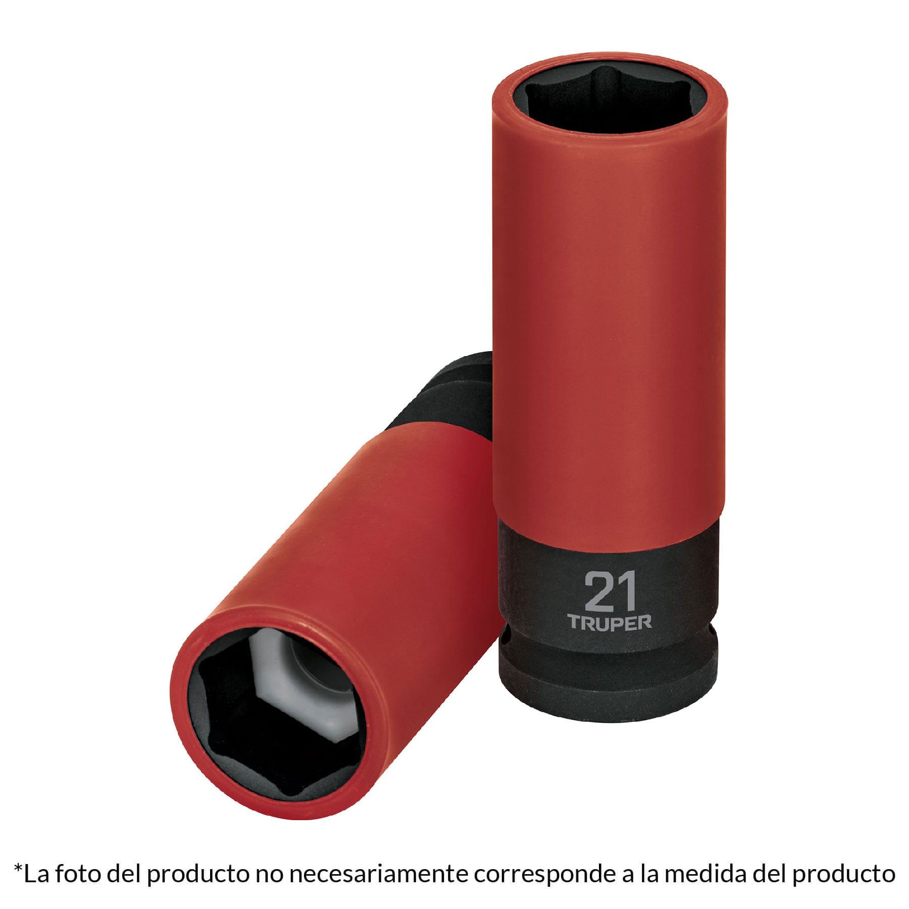Dado largo impacto prot. plast. 3/4', 6 puntas, cuadro 1/2'