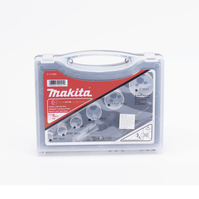 MAKITA - Kit de broca sierras (3/4 - 2 1/4 in) incluye 6 piezas de broca sierras, 2 adaptadores y resorte de expulsión.