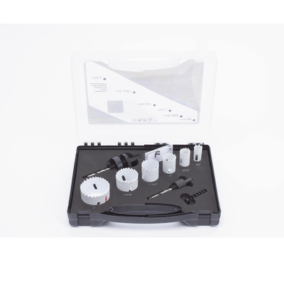 MAKITA - Kit de broca sierras (3/4 - 2 1/4 in) incluye 6 piezas de broca sierras, 2 adaptadores y resorte de expulsión.