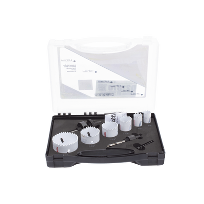 MAKITA - Kit de broca sierras (3/4 - 2 1/4 in) incluye 6 piezas de broca sierras, 2 adaptadores y resorte de expulsión.