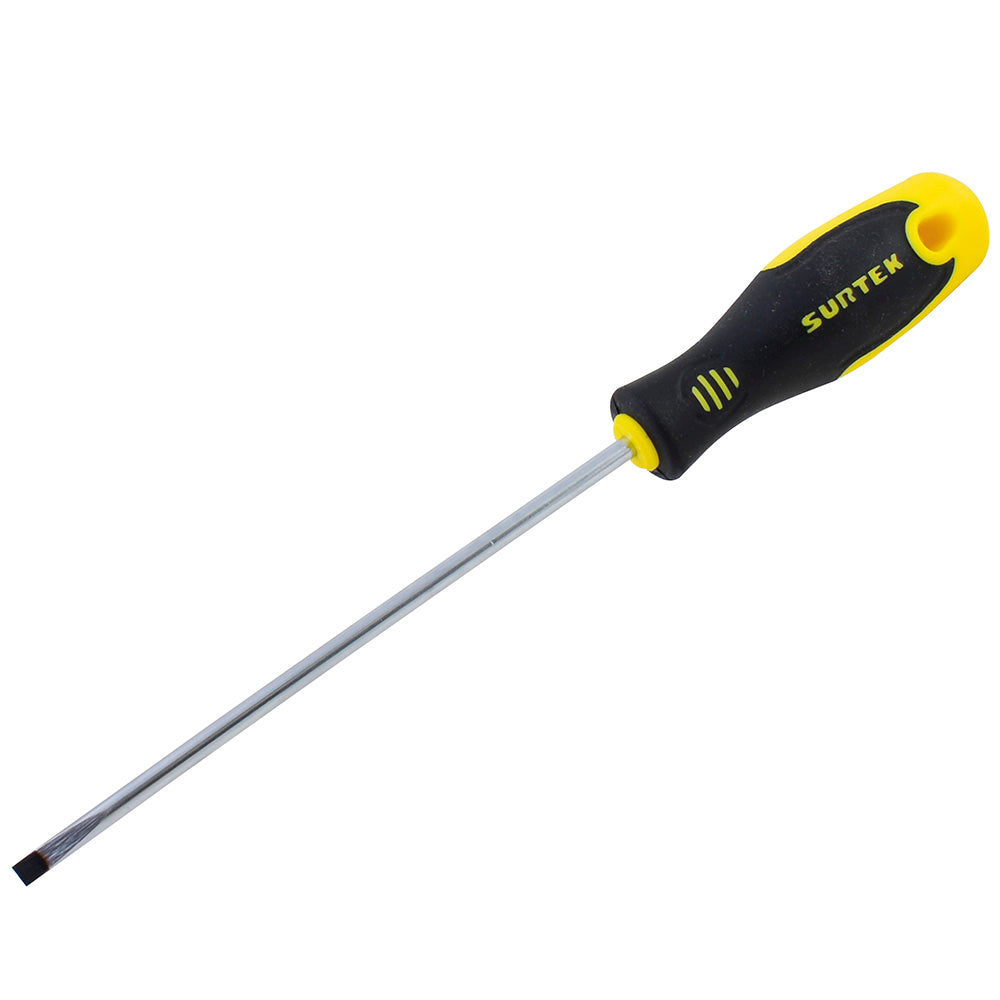 Surtek - Destornillador con mango bimaterial, punta cabinet 3/16" x 8"