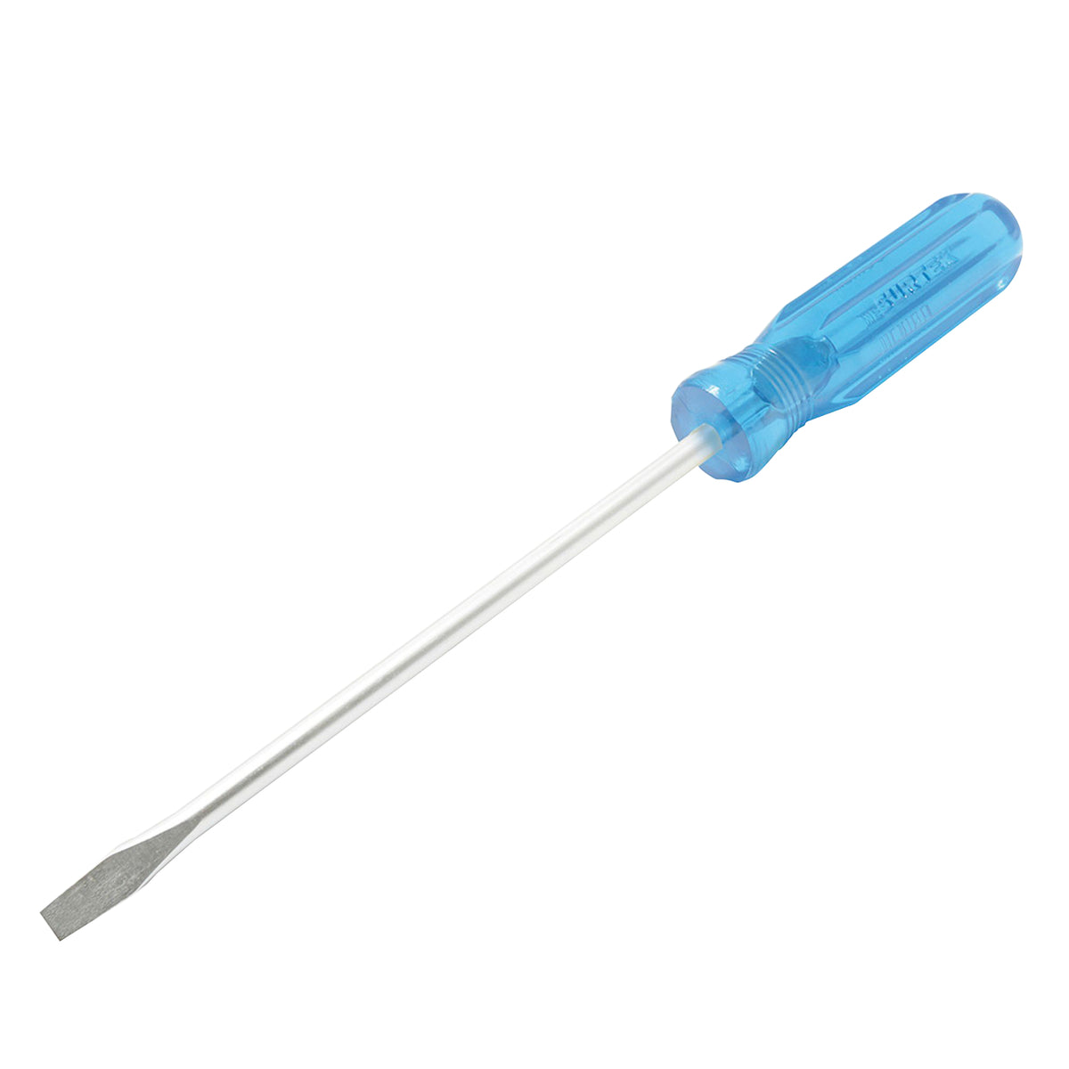 Surtek - Destornillador azul barra redon punta plana 3/16 x 4 in