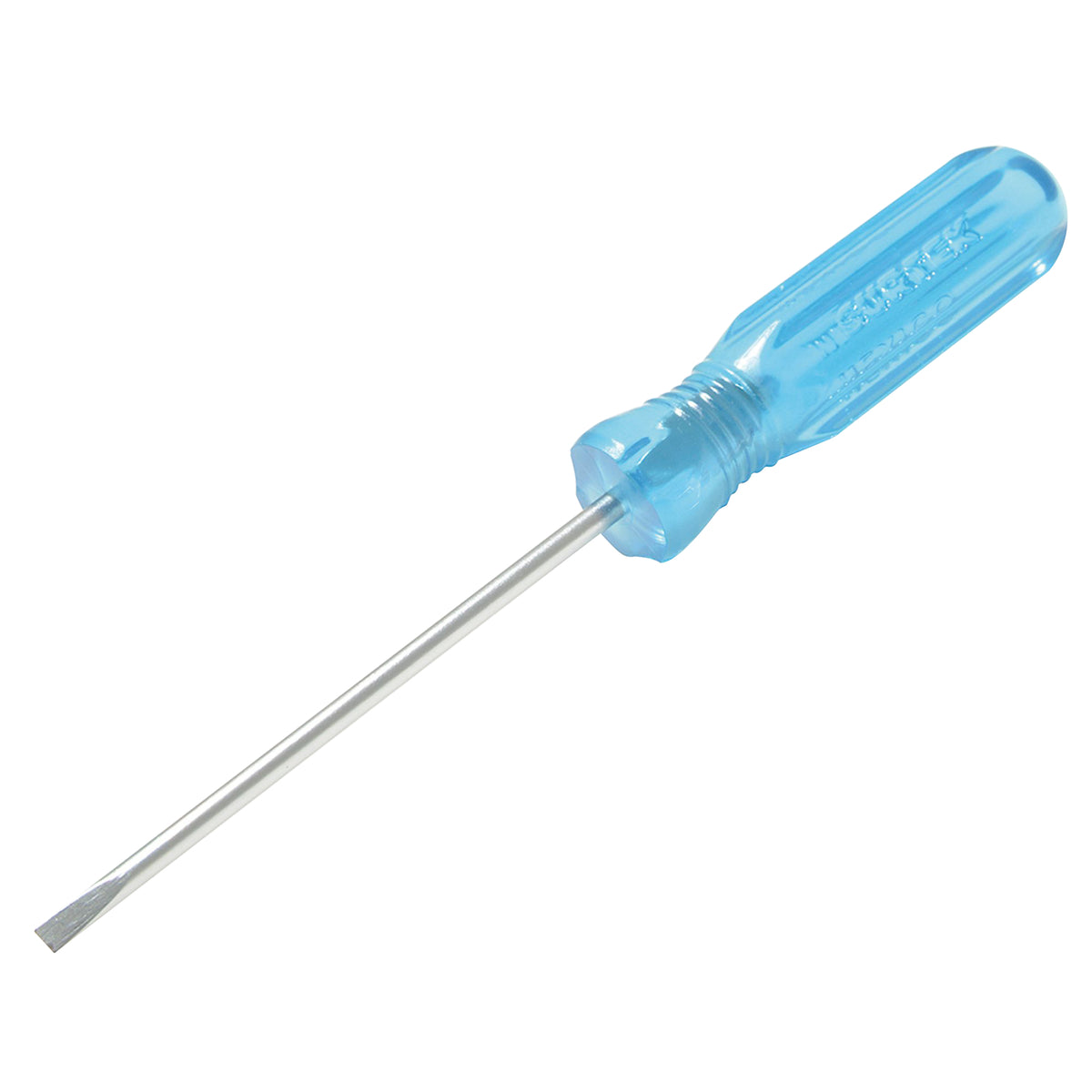 Surtek - Destornillador con mango azul, punta cabinet 1/8" x 2-1/2"