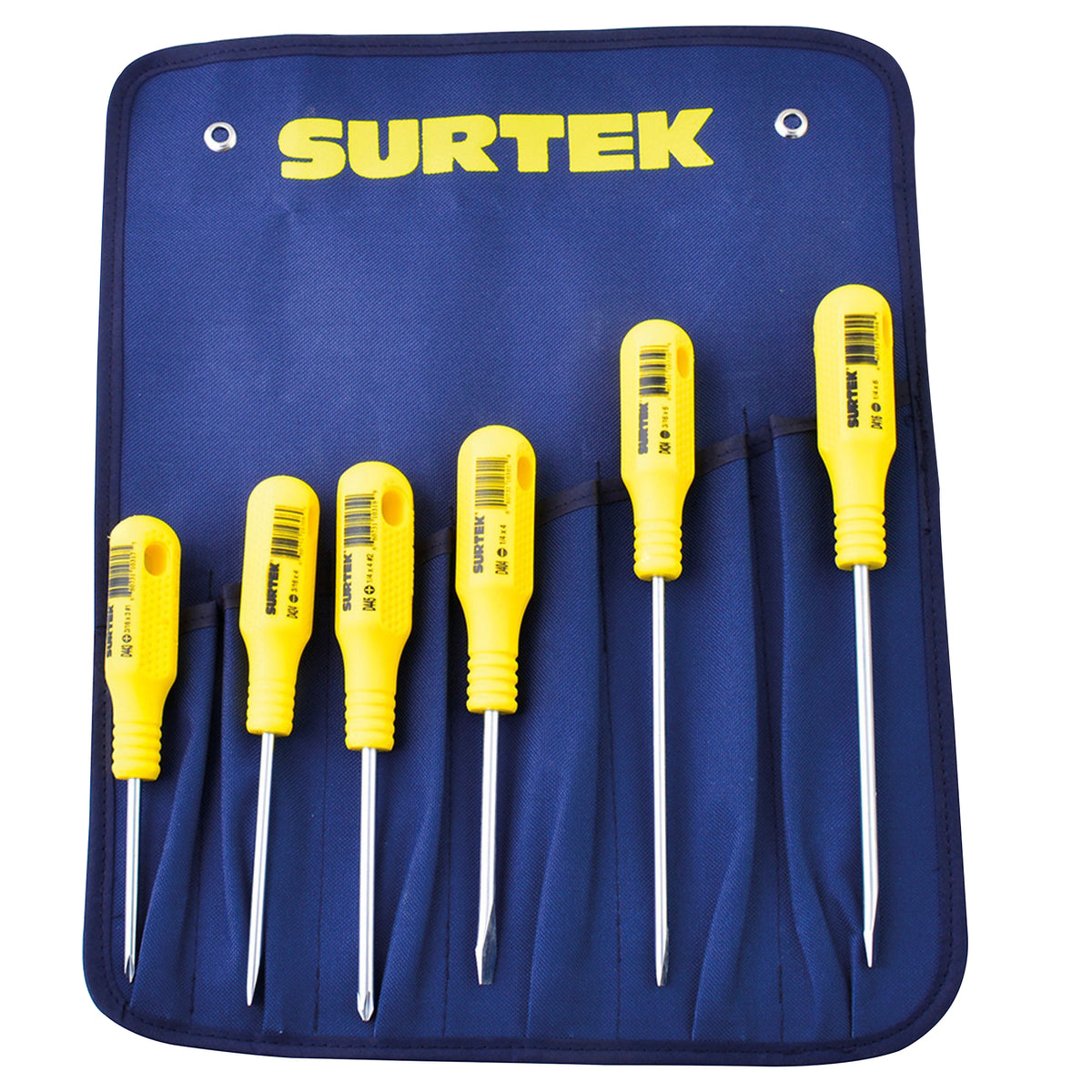 Surtek - Juego de 6 destornilladores amarillos combinado
