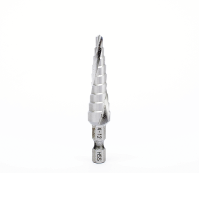 MAKITA - Broca escalonada espiral de hss 4-12 mm, zanco de 1/4" hexagonal, blister con una pieza.