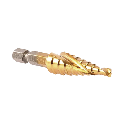MAKITA - Broca escalonada espiral de hss-ti 4-12 mm zanco de 1/4" hexagonal.