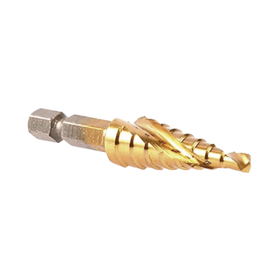 MAKITA - Broca escalonada espiral de hss-ti 4-12 mm zanco de 1/4" hexagonal.