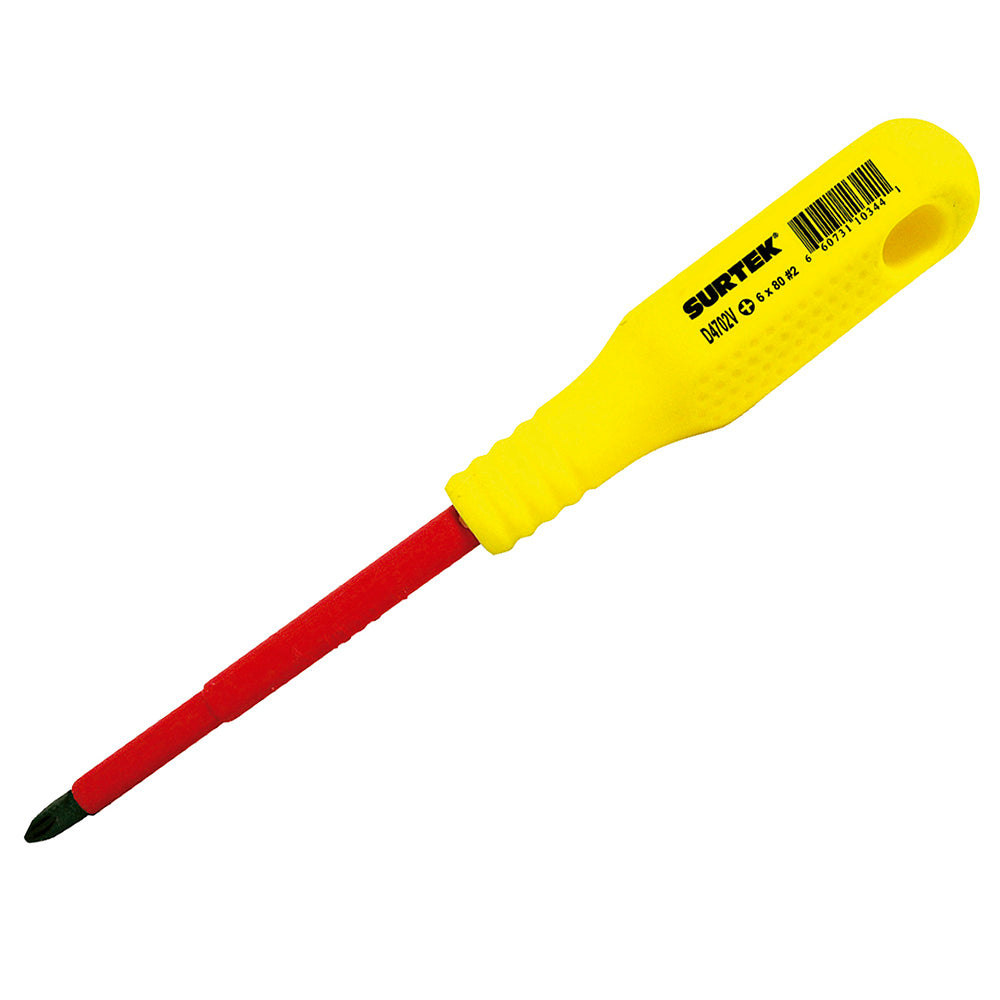 Surtek - Destornillador 1000V barra redonda Phillips® #2 x 4 in