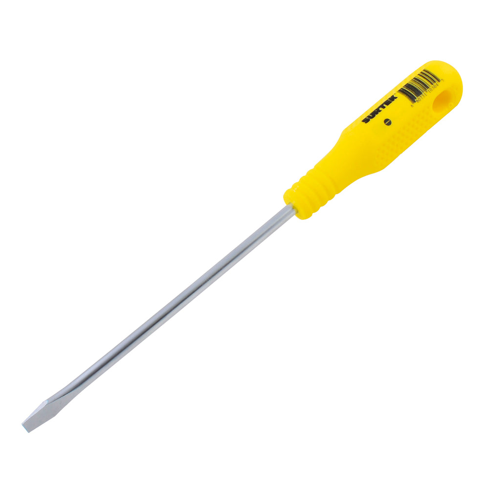 Surtek - Destornillador amarillo barra redonda punta plana 5/16x6 in