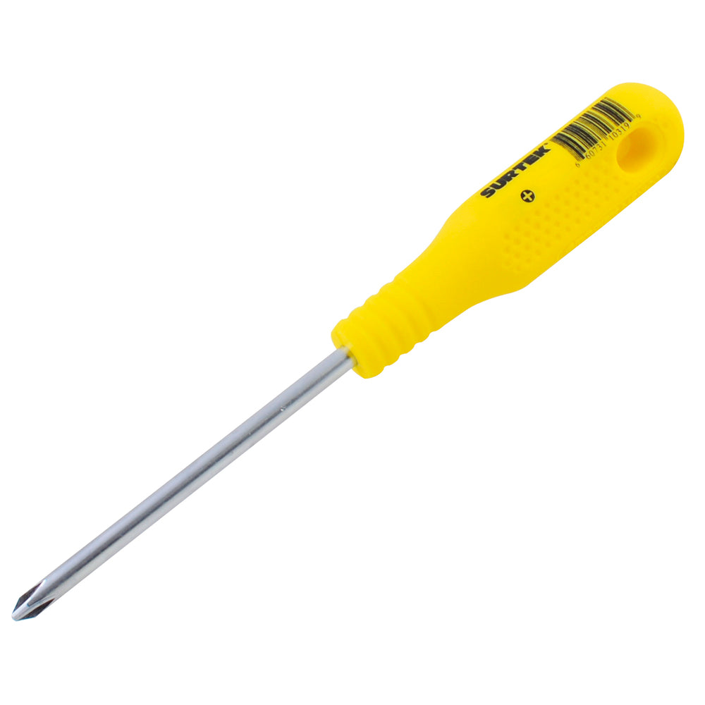 Surtek - Destornillador amarillo redondo Phillips® #2 1/4x8 in