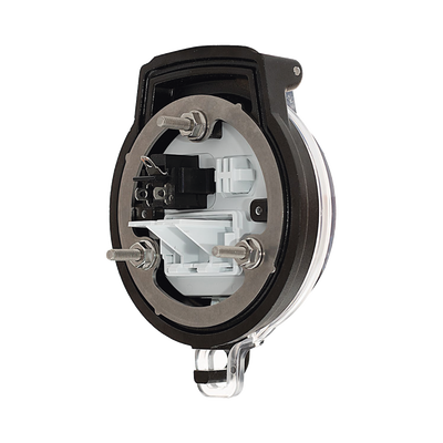 PANDUIT - Dispositivo Circular de Puertos de Acceso a Datos, Con Dos Espacios Para Módulos Mini-Com y Un Receptáculo NEMA 5-15R, Protección IP66, de 3" de Diámetro