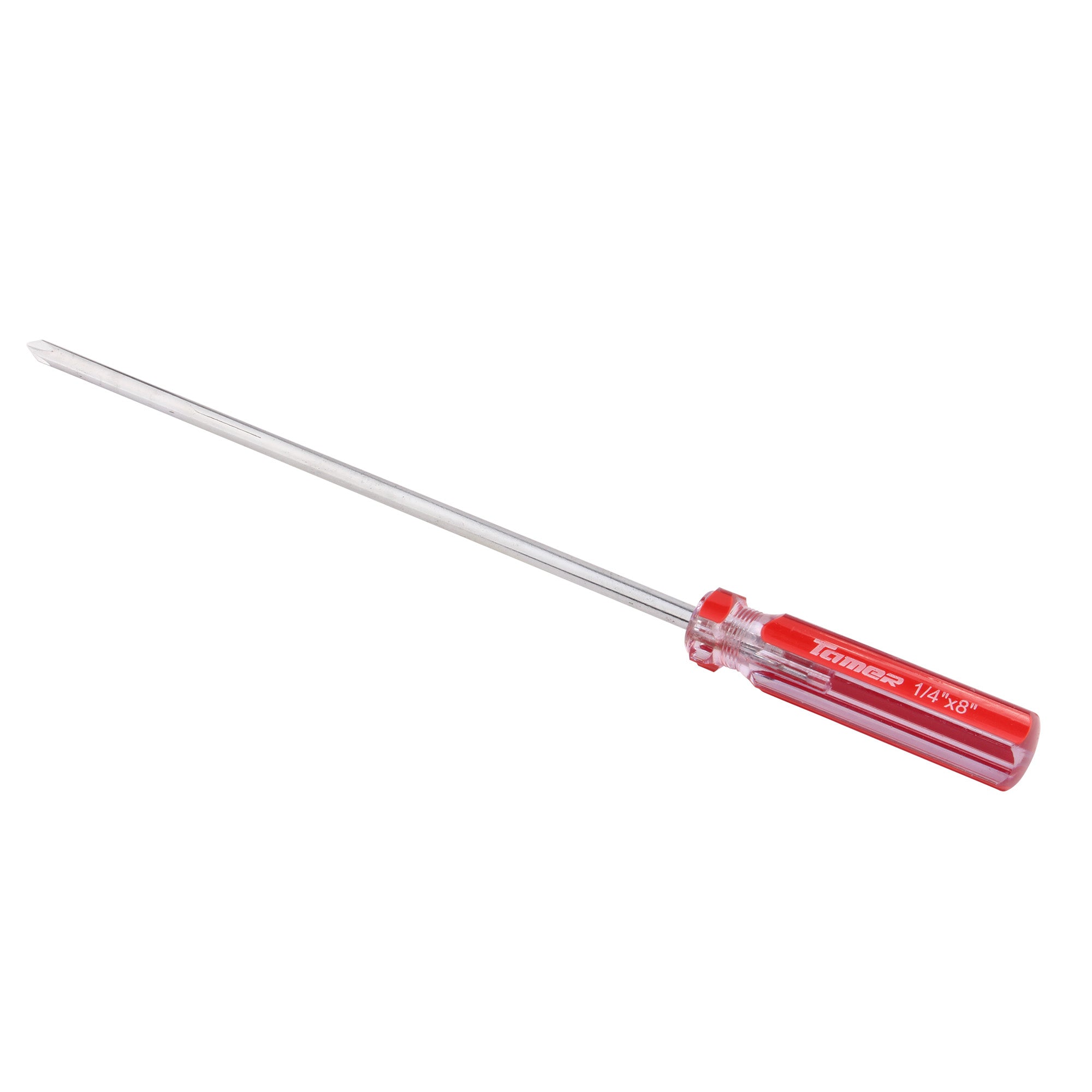 Desarmador cruz 1/4" x 8", barra acero cromado, mango PVC