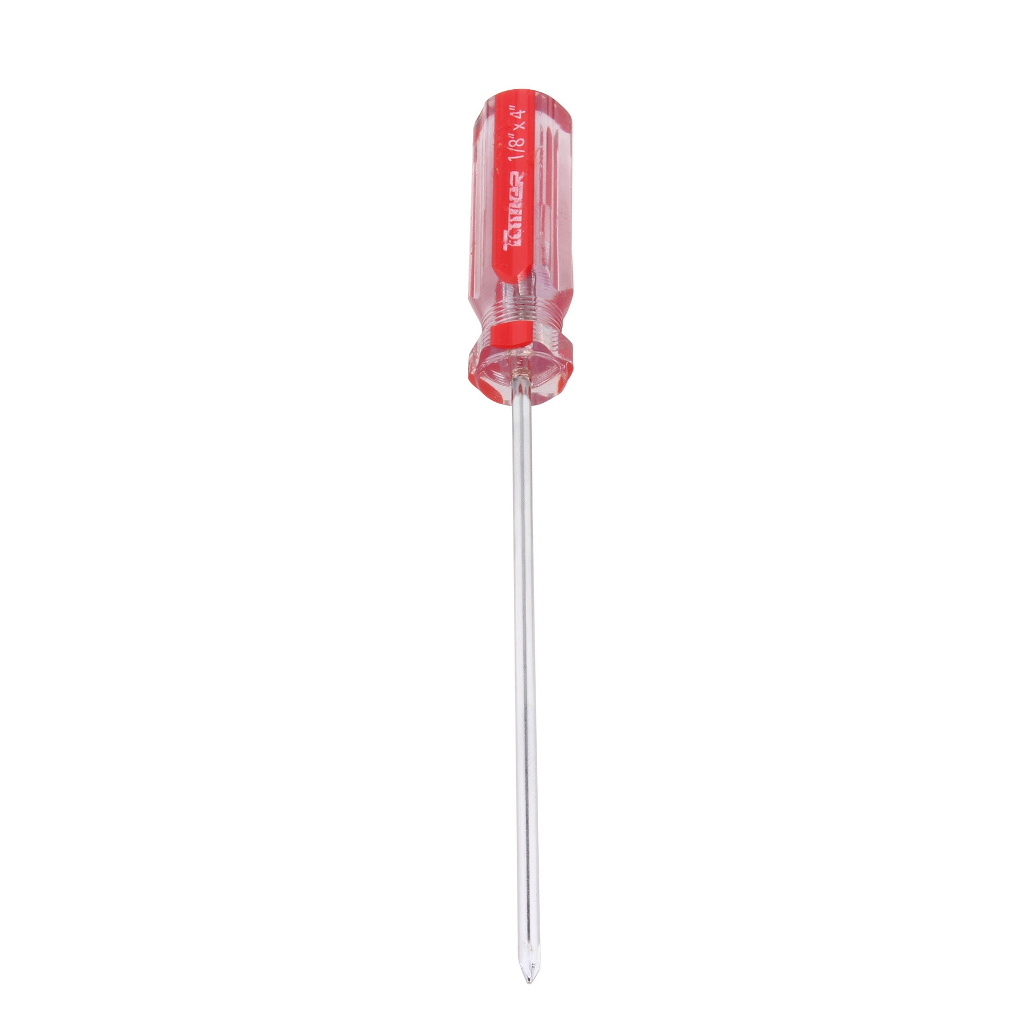 Desarmador cruz 1/8" x 4", barra acero cromado, mango PVC