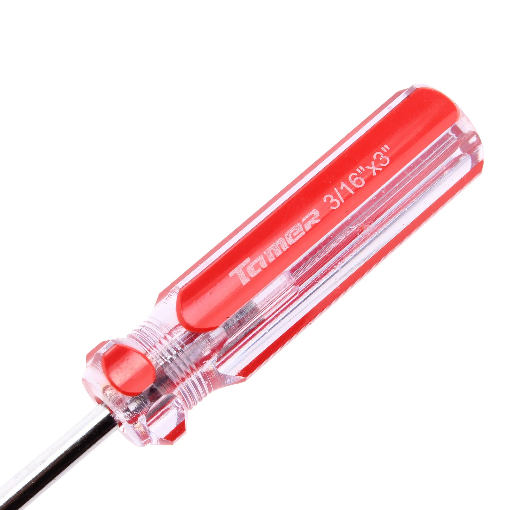 Desarmador cruz 3/16"x 3", barra acero cromado, mango PVC