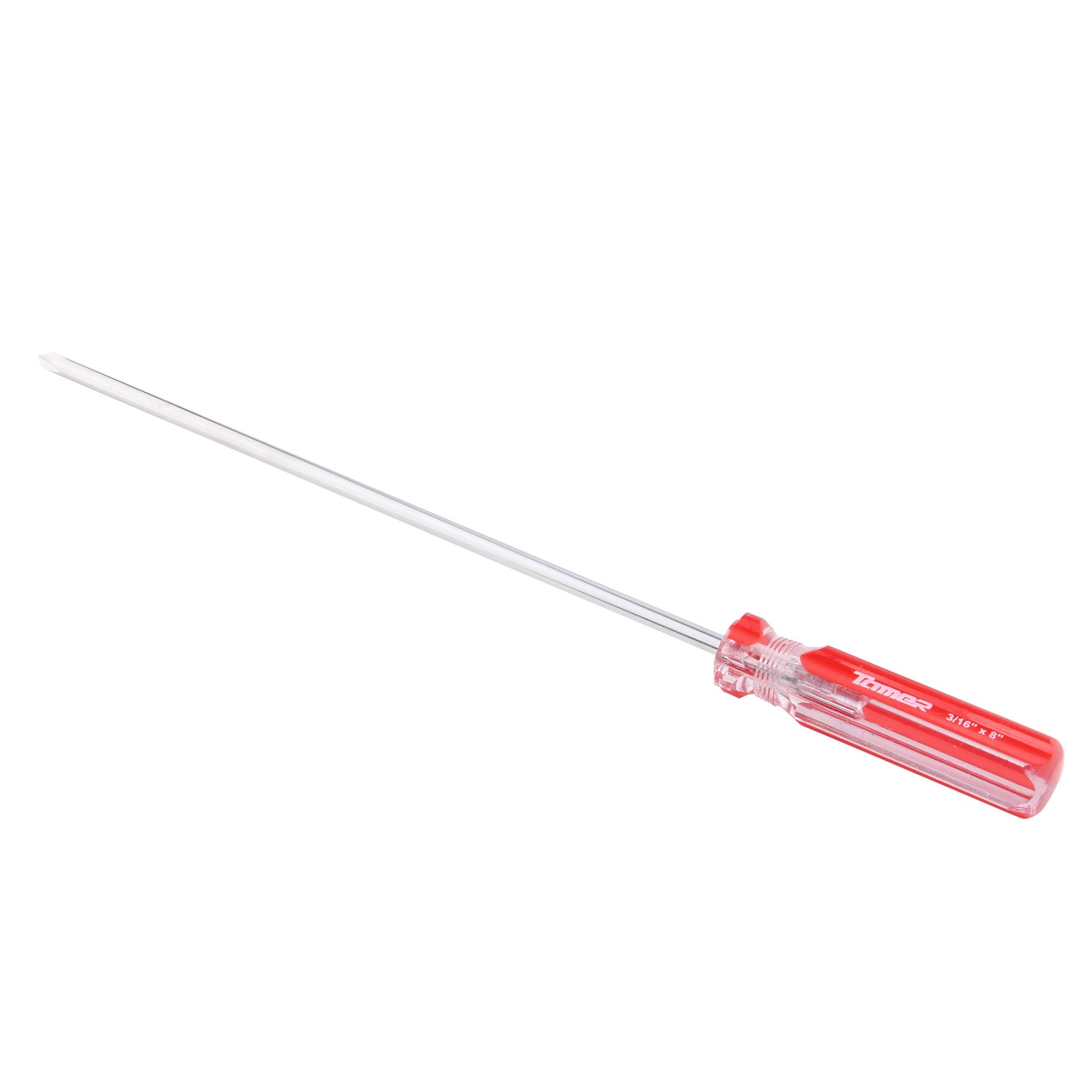 Desarmador cruz 3/16"x 8", barra acero cromado, mango PVC