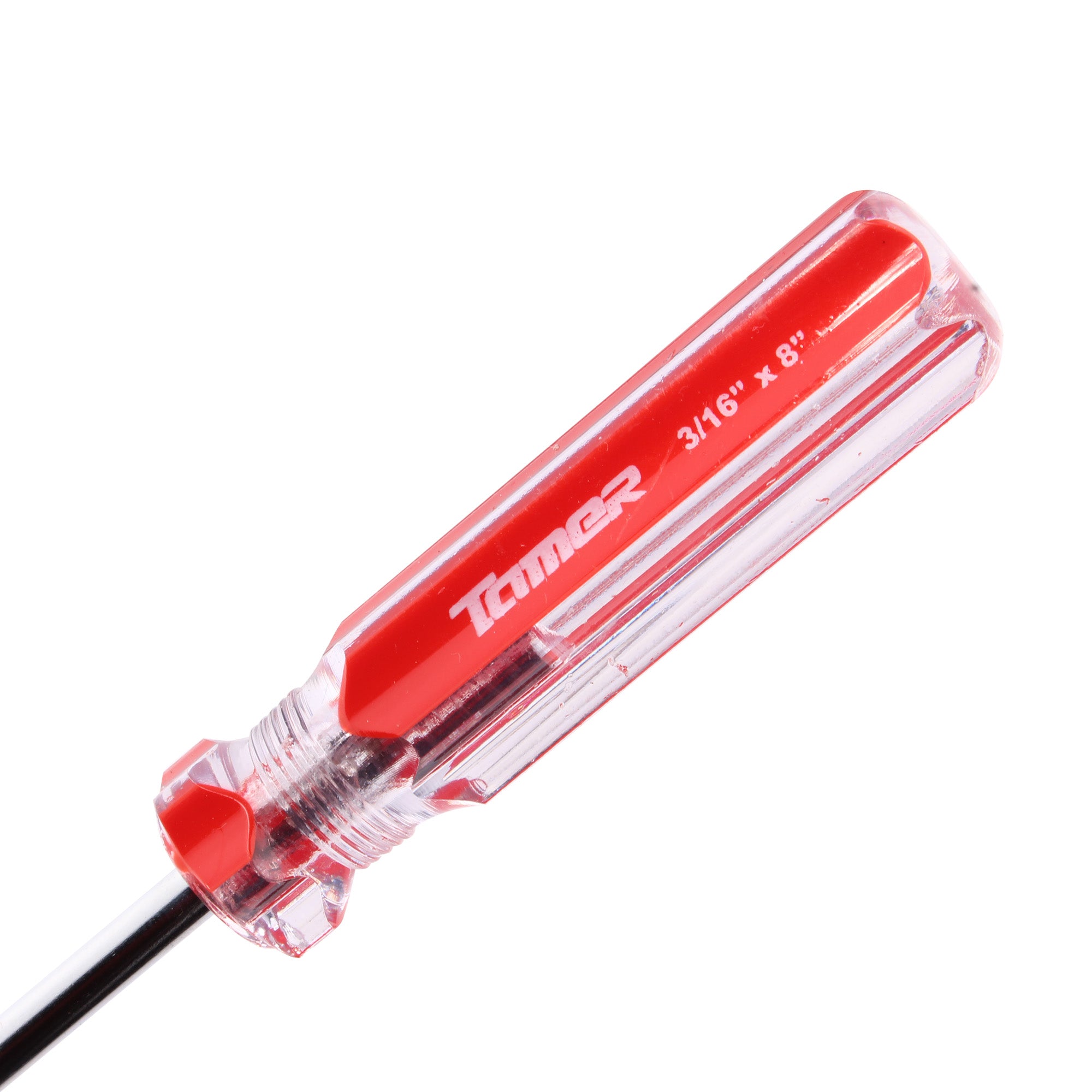 Desarmador cruz 3/16"x 8", barra acero cromado, mango PVC