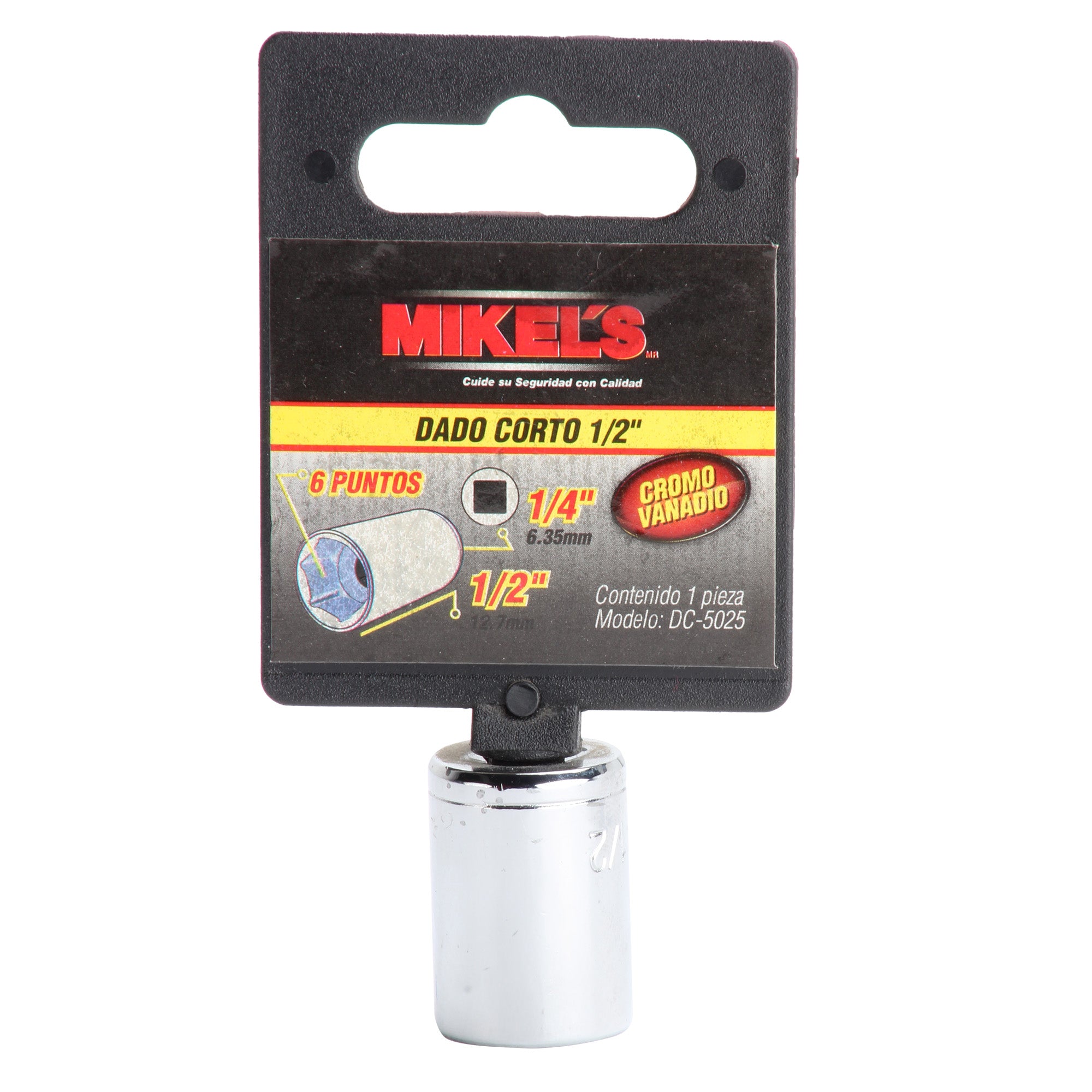 Dado corto 1/4” Estándar 1/2” 6 puntas