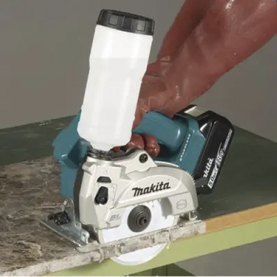 MAKITA - CORTADORA VIDRIO/MARMOL INALAMBRICA 5″ (125 MM.) 8,500 RPM, 2.6 KG. C/ ACC. SUMINISTRO DE AGUA
